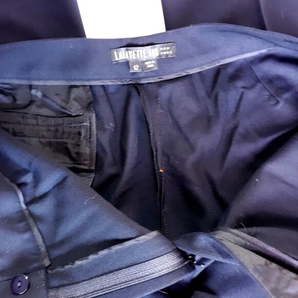 Lafayette 148 Womens Black Dress Pants Size 12 Tailored Fit Office Wear - Picture 4 of 6